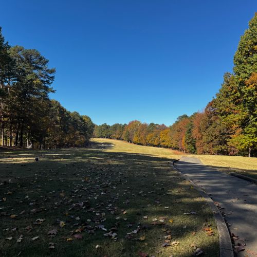golf course picture on a beautiful day to support mental health