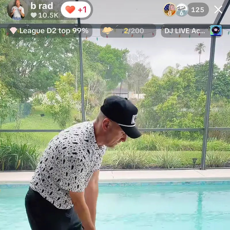 The B Rad Show on Tik Tok showing off his Mafioso Polo in Ft Meyers, Florida
