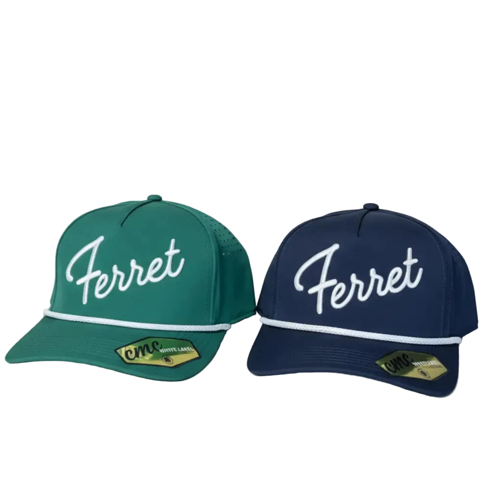 Ferret Panel Mid-Rope Hat - Adjustable Golf Hat with Ferret Logo