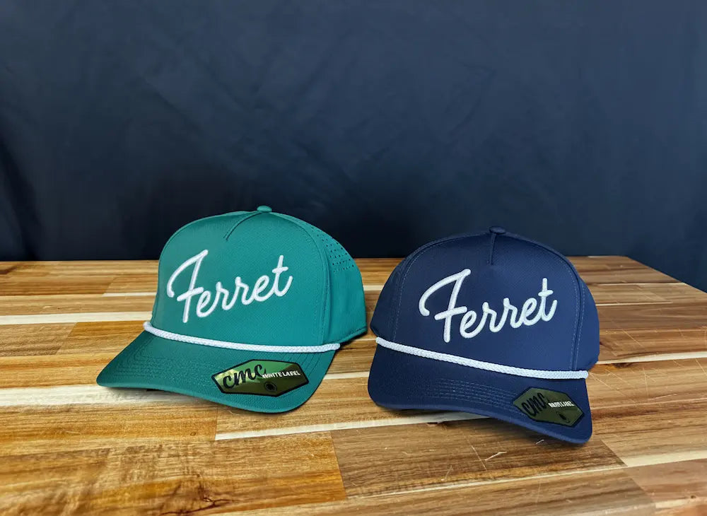Ferret Panel Mid-Rope Hat - Adjustable Golf Hat with Ferret Logo