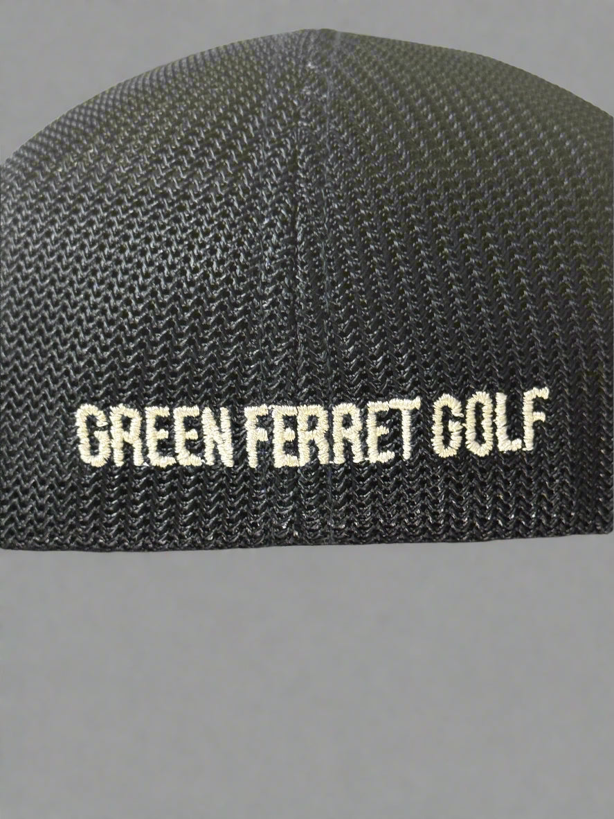 Ferret Script Hat Navy with White