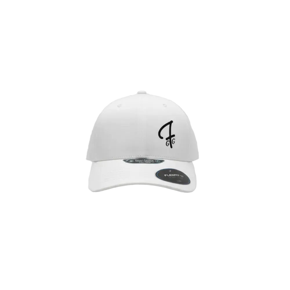 Navy Blue FlexFit hat with the GFG logo from Green Ferret Golf