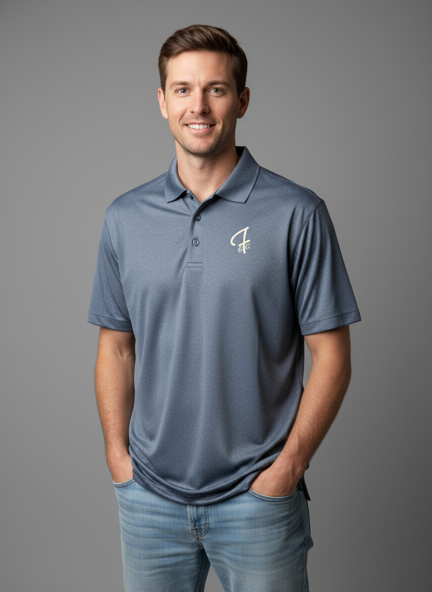 Founder's Polo - Heather Navy