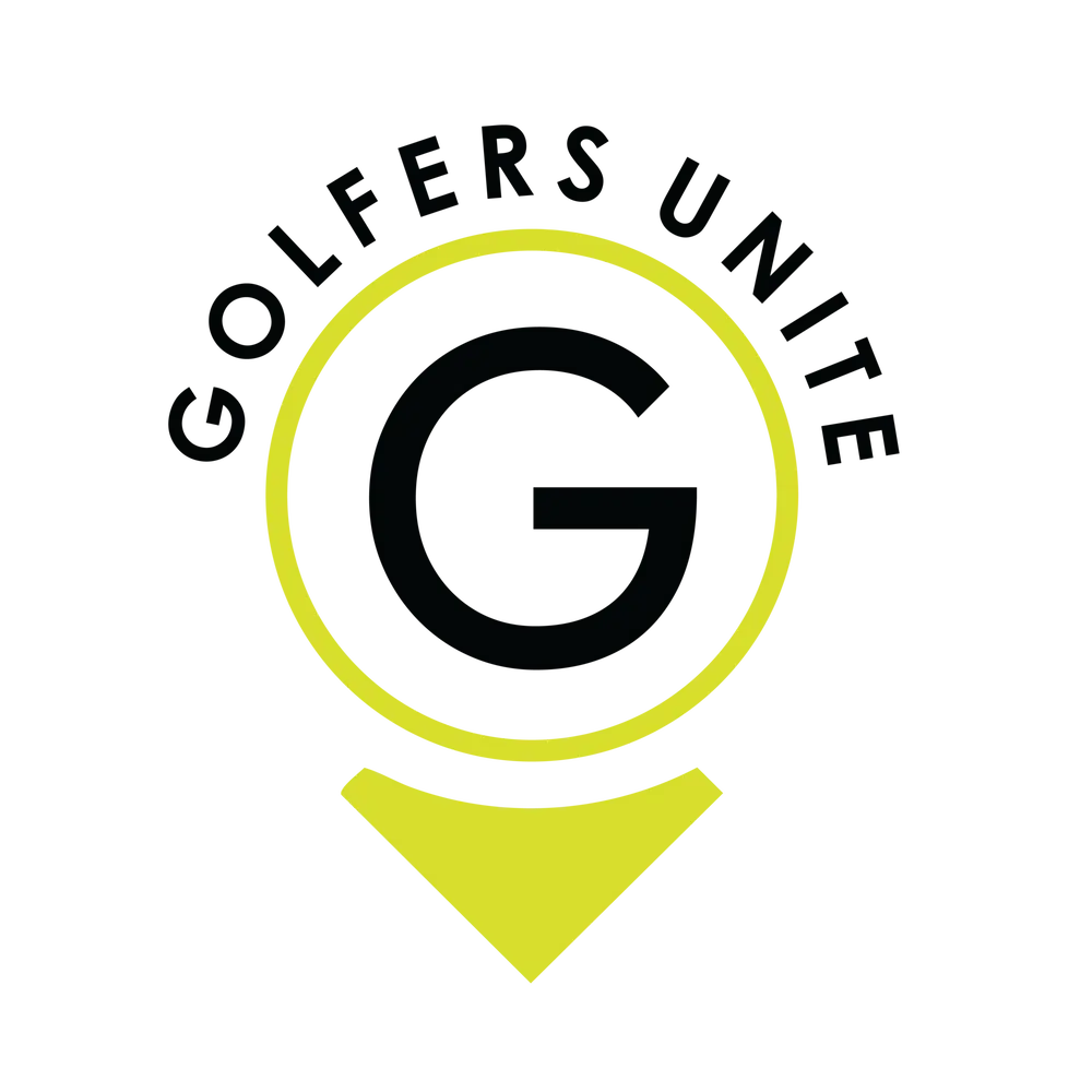 Logo with 'Golfers Unite' text and a large 'G' in the center on a white background