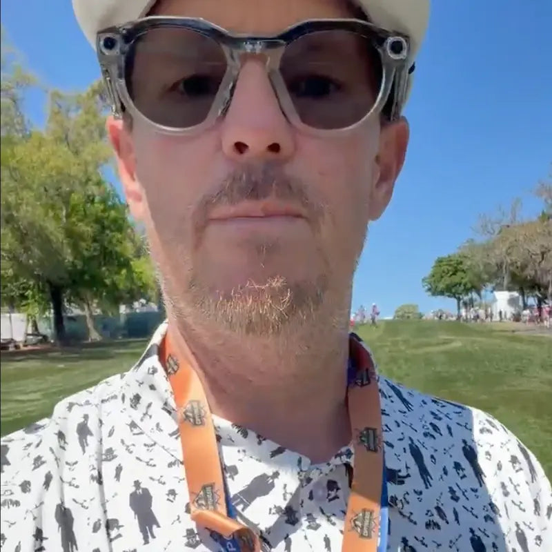 Jeff from Golfers Unite inside the ropes at the Valspar Championship 2026 in the Mafioso Polo