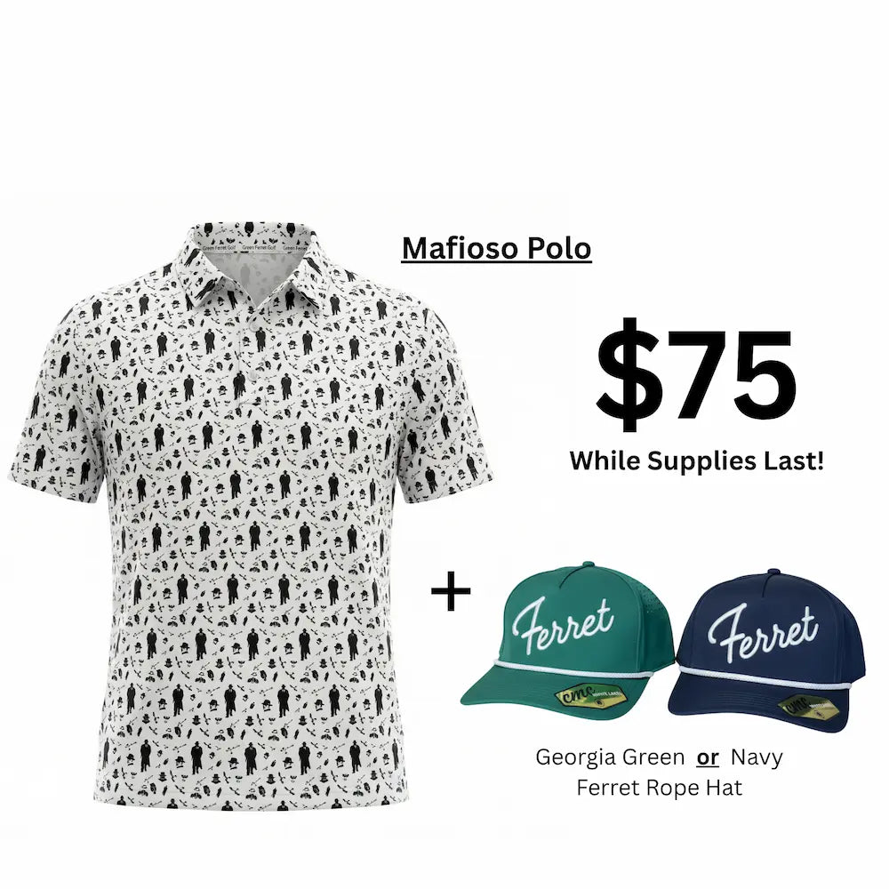 Mafioso polo and ferret rope hat bundle offer for $75