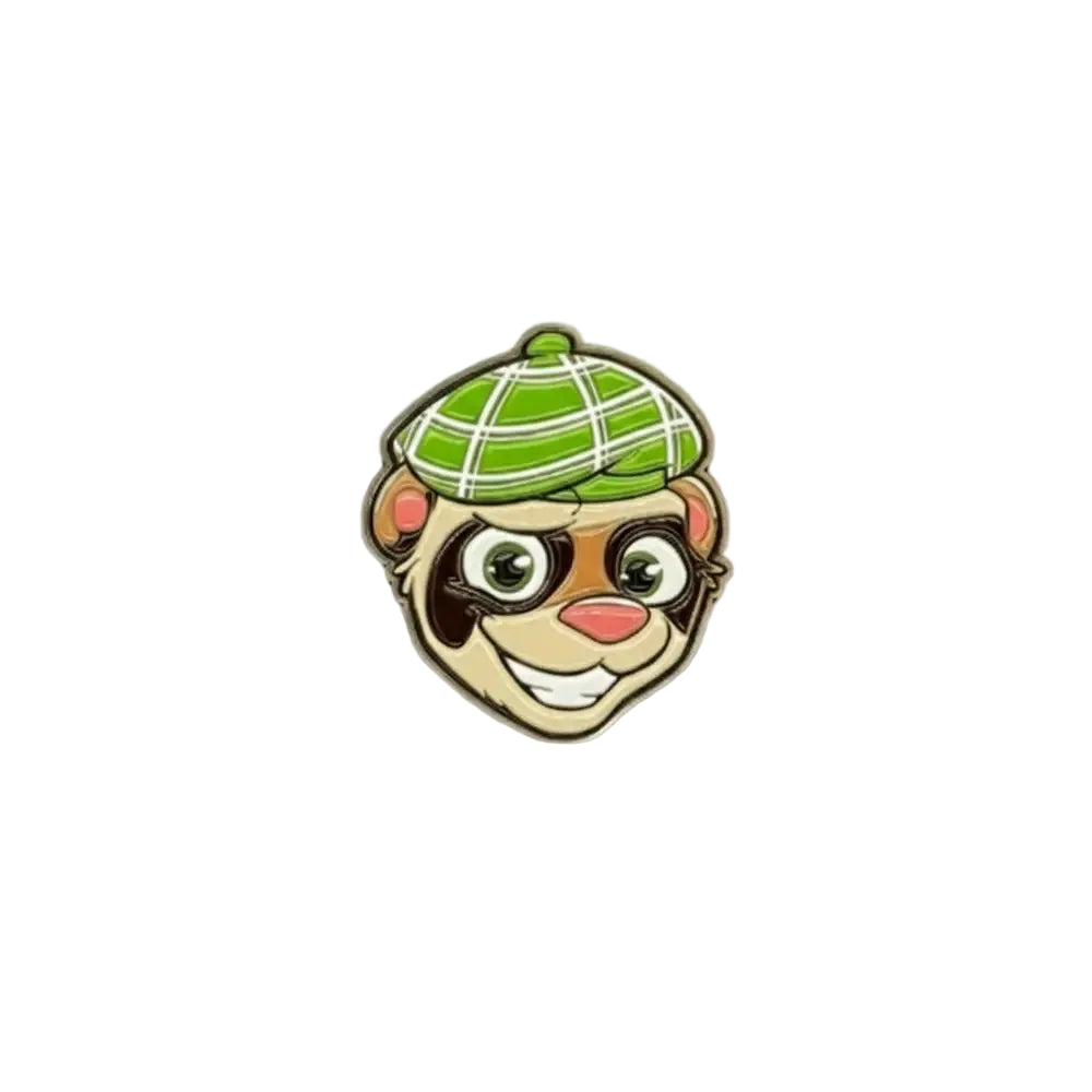 Finneus Ferret Large ball marker. Non magnetic face featuring FInneus' signature grin.