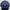 Navy blue baseball cap with American flag patch on mannequin head.