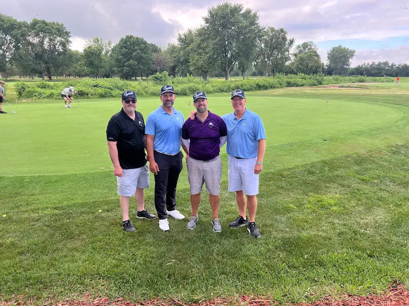 Team GFG at the Sail On; Fly High Charity Golf Tournament at Whispering Woods Golf Club in Council Bluffs, IA